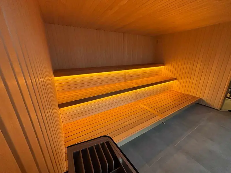 The sauna — 12